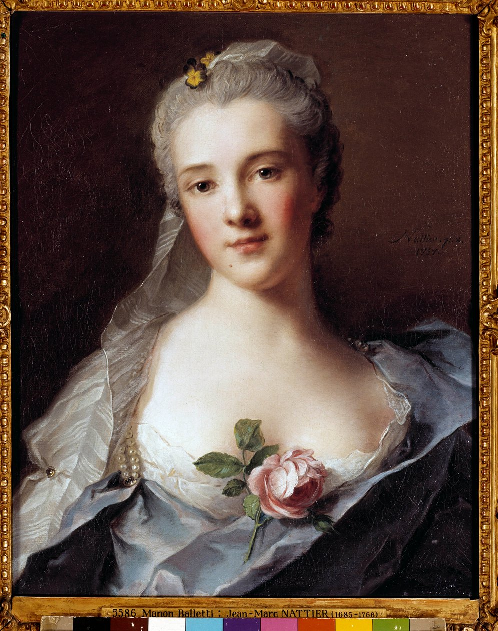 Portret Manon Balletti (1740-1776), żony architekta Jean Francois Blondel (1705-1774) Obraz Jean Marc (Jean-Marc) Nattier (1685-1766) autorstwa Jean Marc Nattier