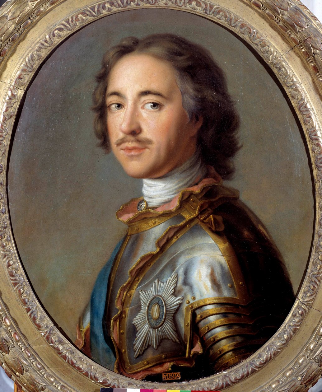 Portret Piotra I Wielkiego (1672-1725) cara Rosji”” Obraz Jean Marc (Jean-Marc) Nattier (1685-1766) XVIII-wieczne Słońce 0,63 x 0,52 m - Portret Piotra I Wielkiego ( 1672-1725), car Rosji. Obraz Jeana Marca (Jean-Marc) Nattiera (1685-176 autorstwa Jean Marc Nattier