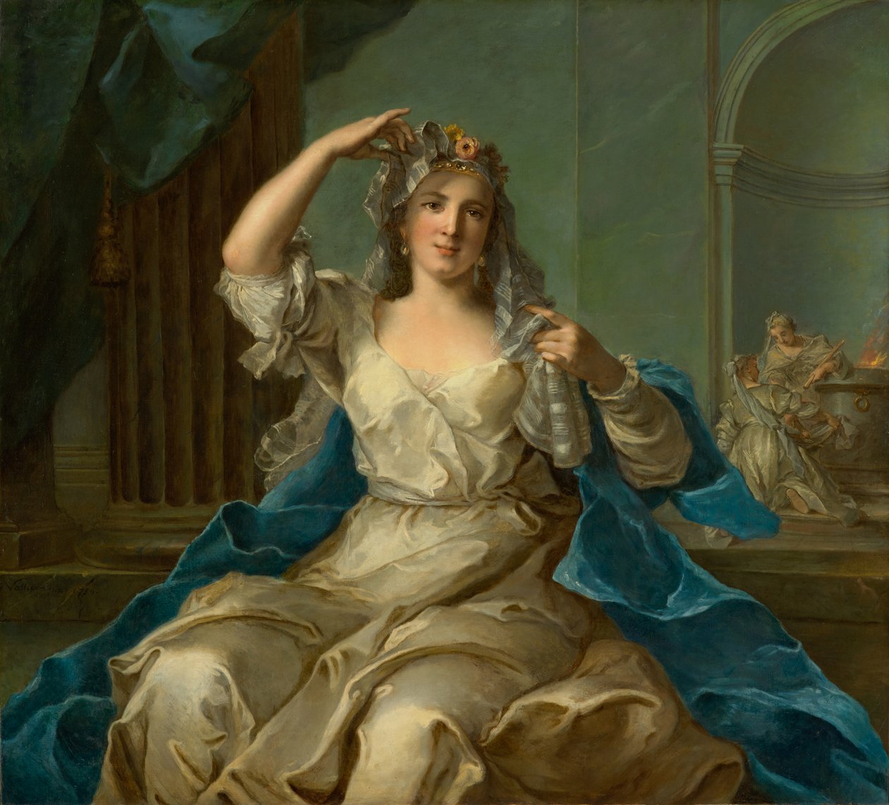 Portret damy jako westalki, 1759 autorstwa Jean Marc Nattier