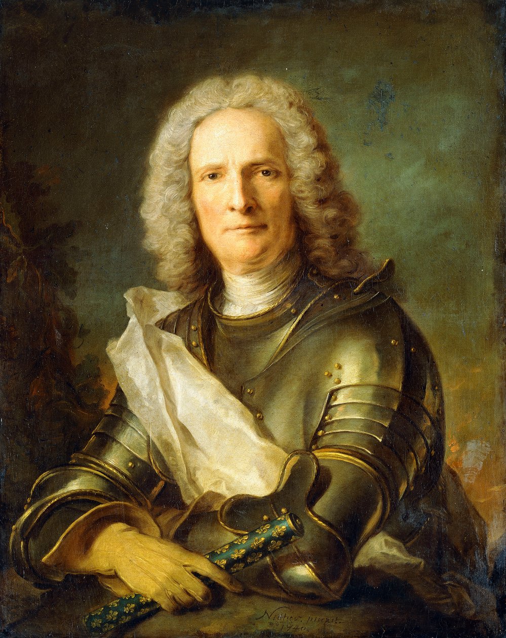 Portret marszałka Francji, prawdopodobnie Chretien-Louis de Montmorency-Luxembourg autorstwa Jean Marc Nattier