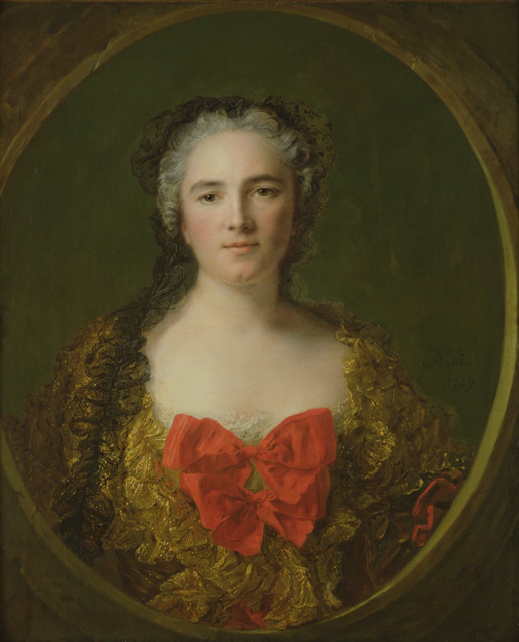 Portret przypuszczalnie Louise-Elisabeth de La Chastre, markiza de Dreux-Breze, 1749 autorstwa Jean Marc Nattier