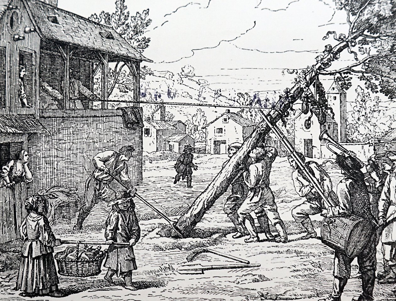 Sadzenie Maypole autorstwa Jean Mariette