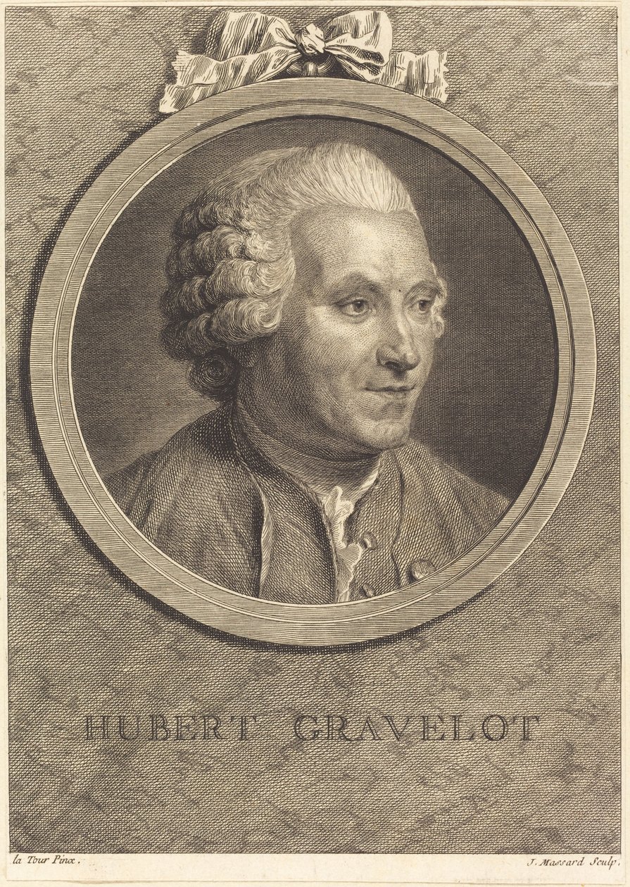 Hubert Gravelot autorstwa Jean Massard after Maurice Quentin de La Tour