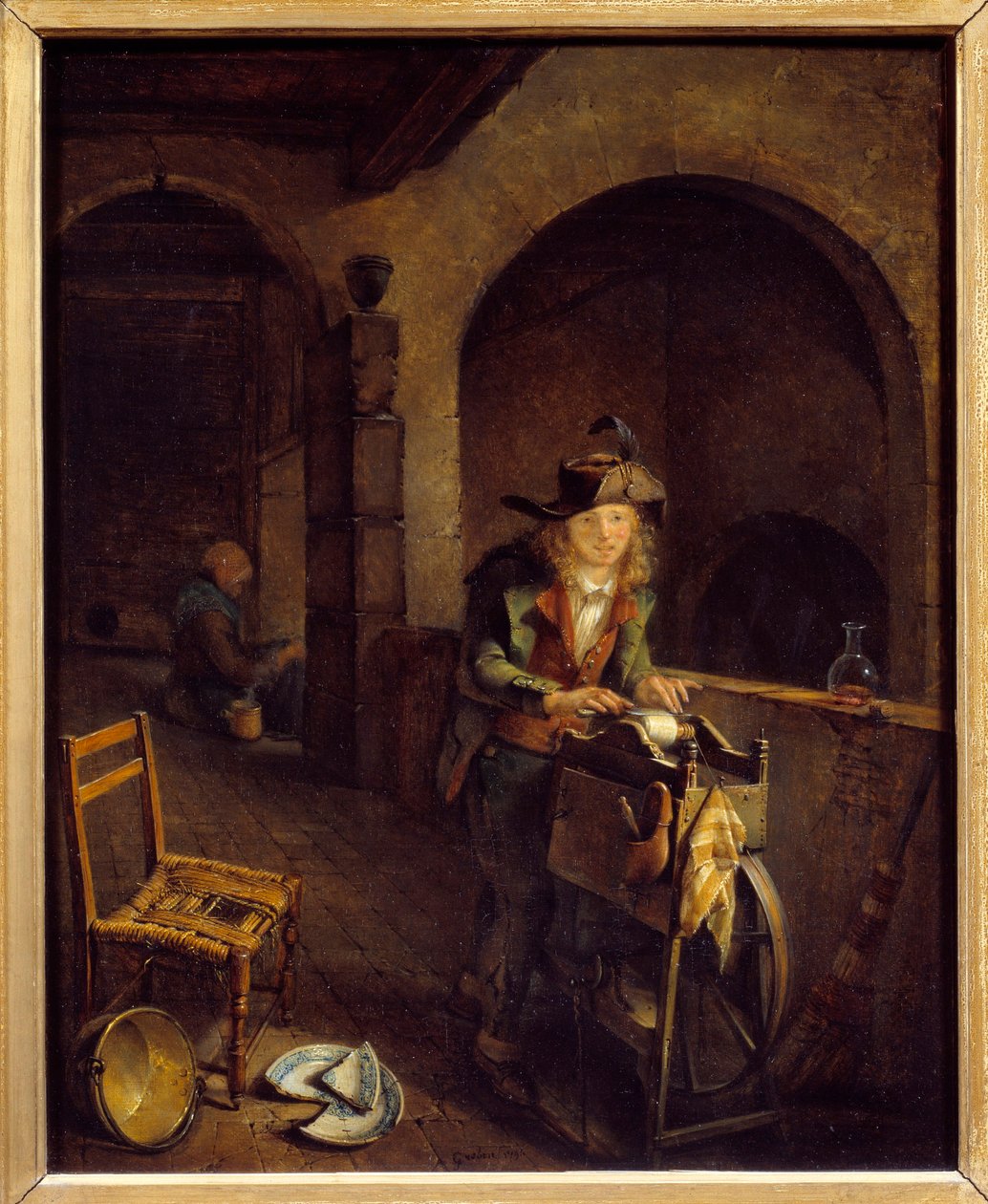 Mały młynek Obraz Jean Michel Grobon (1770-1853) 1794 Lyon, Muzeum Sztuk Pięknych autorstwa Jean Michel Grobon