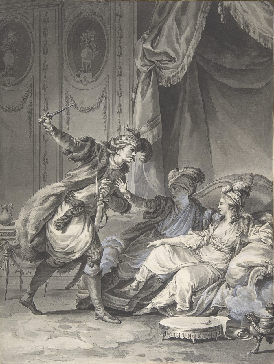 Jak tam byli, wujek przyjeżdża ok. godz. 1778. autorstwa Jean Michel Moreau