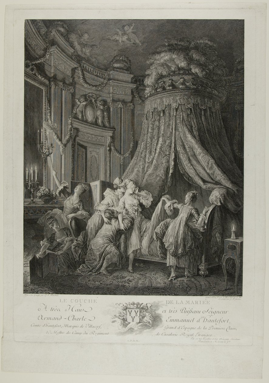 Le Coucher de la Mariee autorstwa Jean Michel Moreau