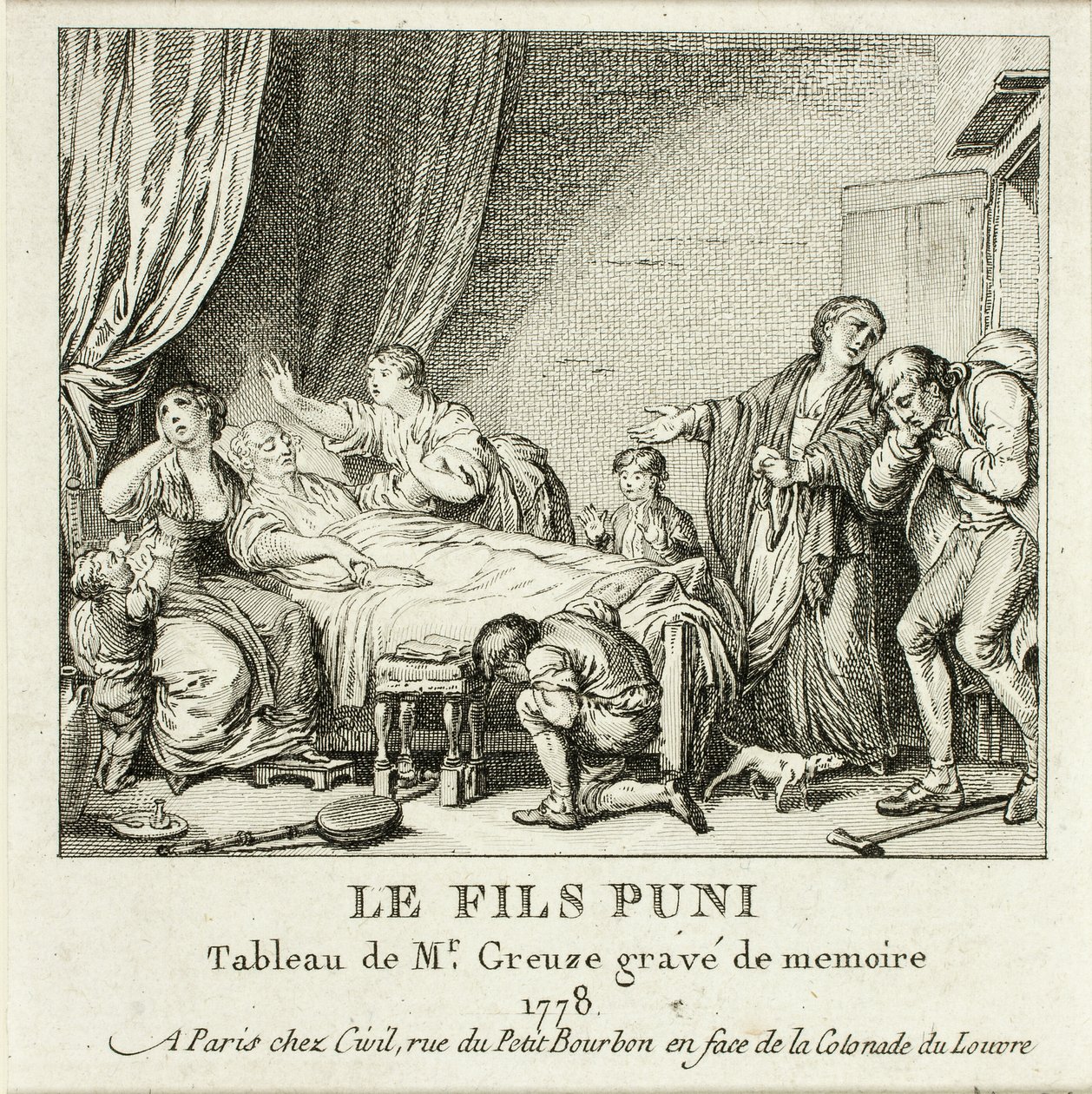 Ukarany syn autorstwa Jean Michel Moreau