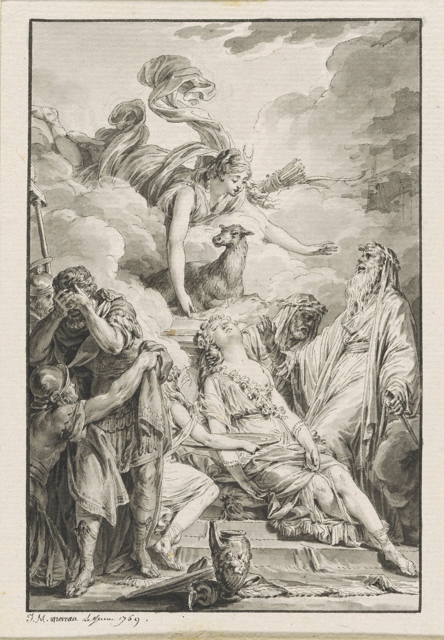 Ofiara Ifigenii autorstwa Jean Michel Moreau
