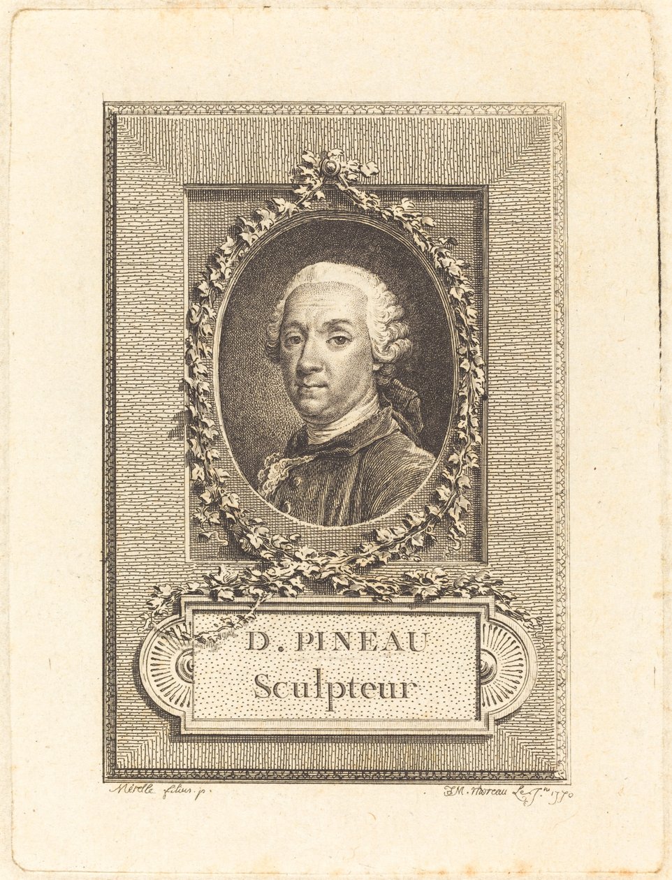 D. Pineau, Rzeźbiarz autorstwa Jean Michel Moreau after Pierre Paul Merelle