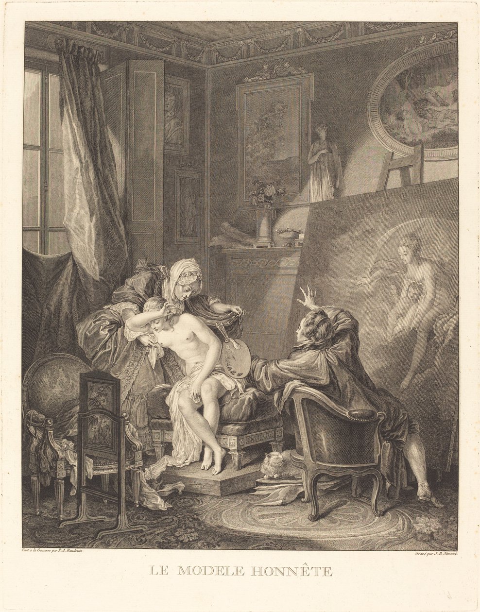 Uczciwy model autorstwa Jean Michel Moreau and Jean Baptiste Blaise Simonet after Pierre Antoine Baudouin