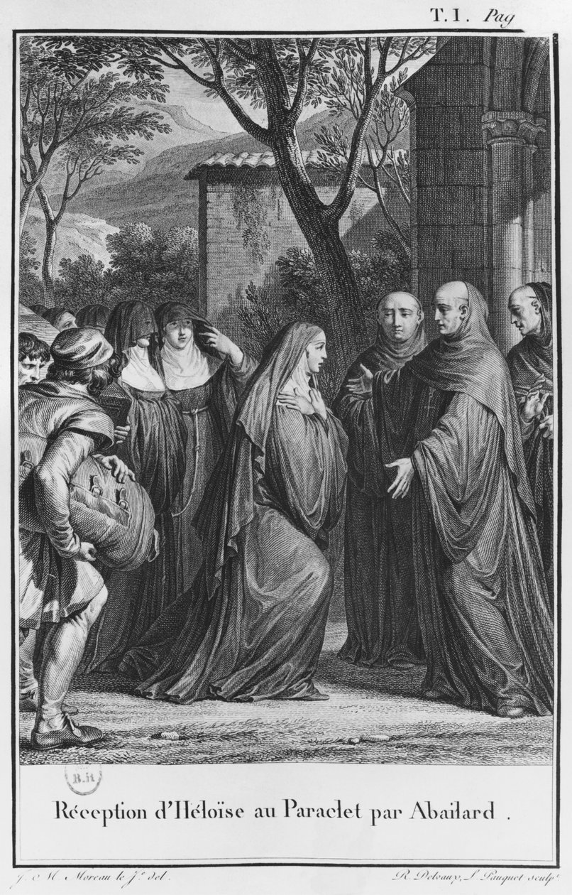 Abelard witający Heloise w Paraclet, ilustracja z „Lettres d
