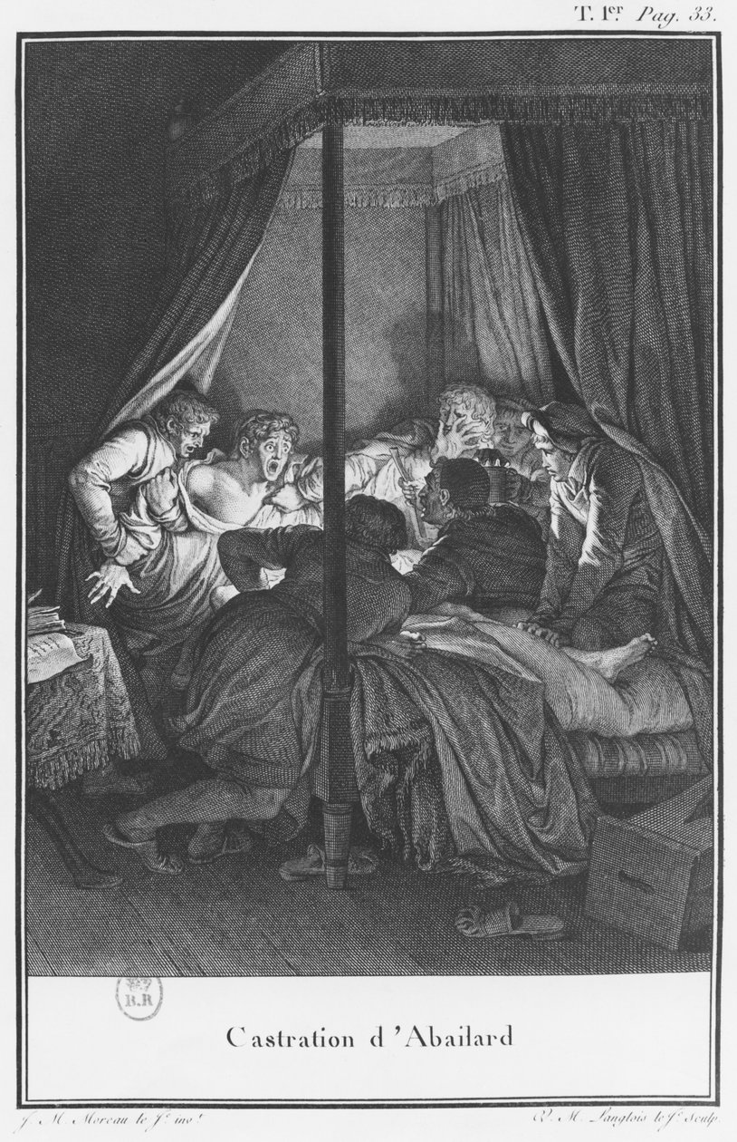 Kastracja Abelarda, ilustracja z „Lettres d