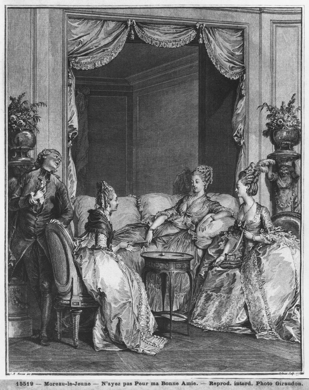 Nie bój się mój dobry przyjacielu, wyryty przez Isidore Stanislas Helman (1749-1809) 1776 autorstwa Jean Michel the Younger Moreau