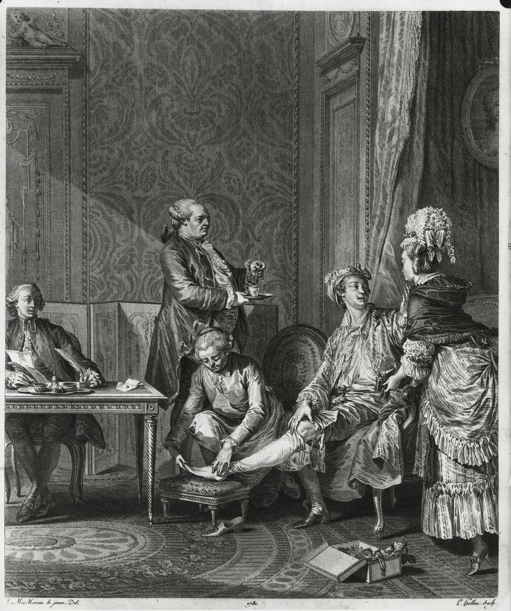 Wał, wyryty przez Louisa Michela Halbou (1730-c.1809) 1781 autorstwa Jean Michel the Younger Moreau