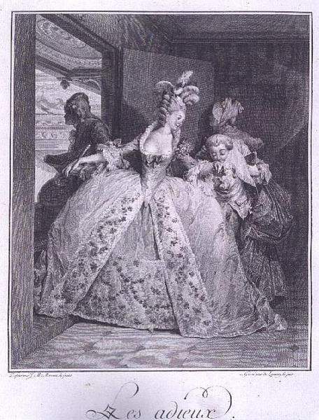 Pożegnanie, grawerowane przez Roberta Delaunaya (1749-1814) autorstwa Jean Michel the Younger (after) Moreau