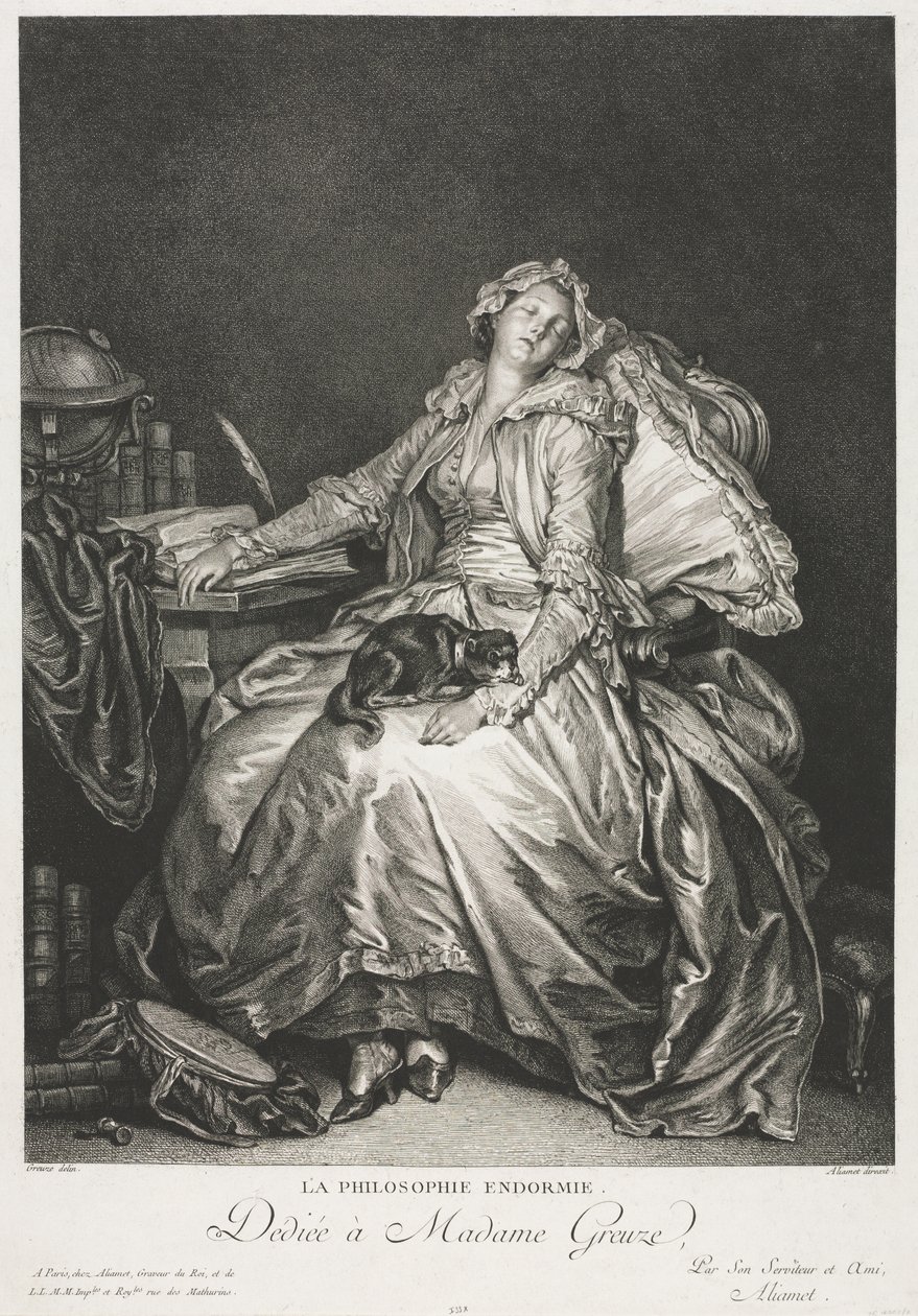 Madame Greuze śpi autorstwa Jean Michel the Younger Moreau