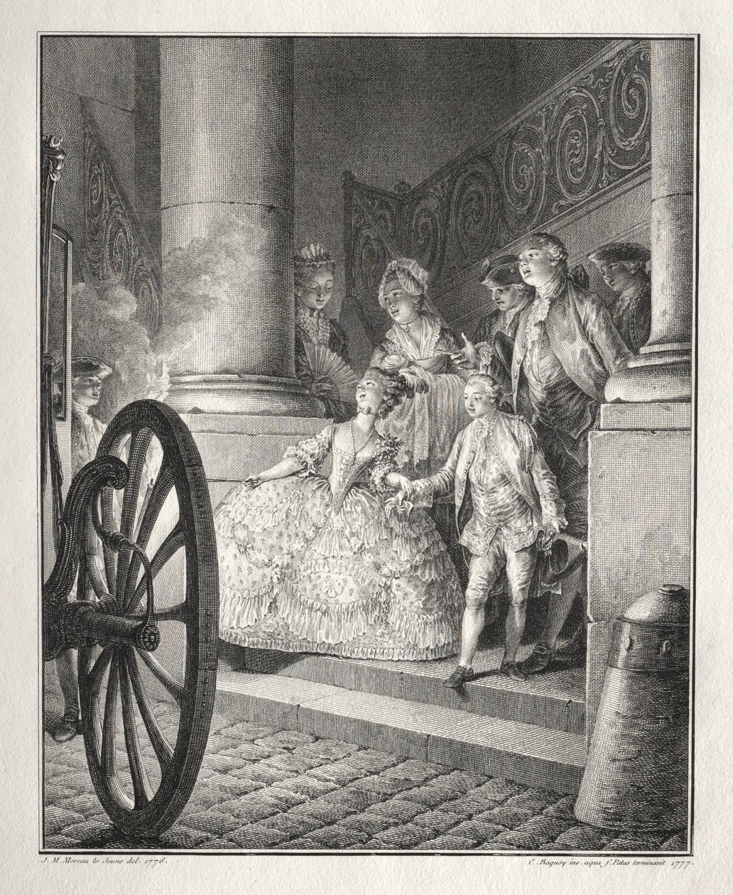 Restive of Breton: Mali chrzestni autorstwa Jean Michel the Younger Moreau