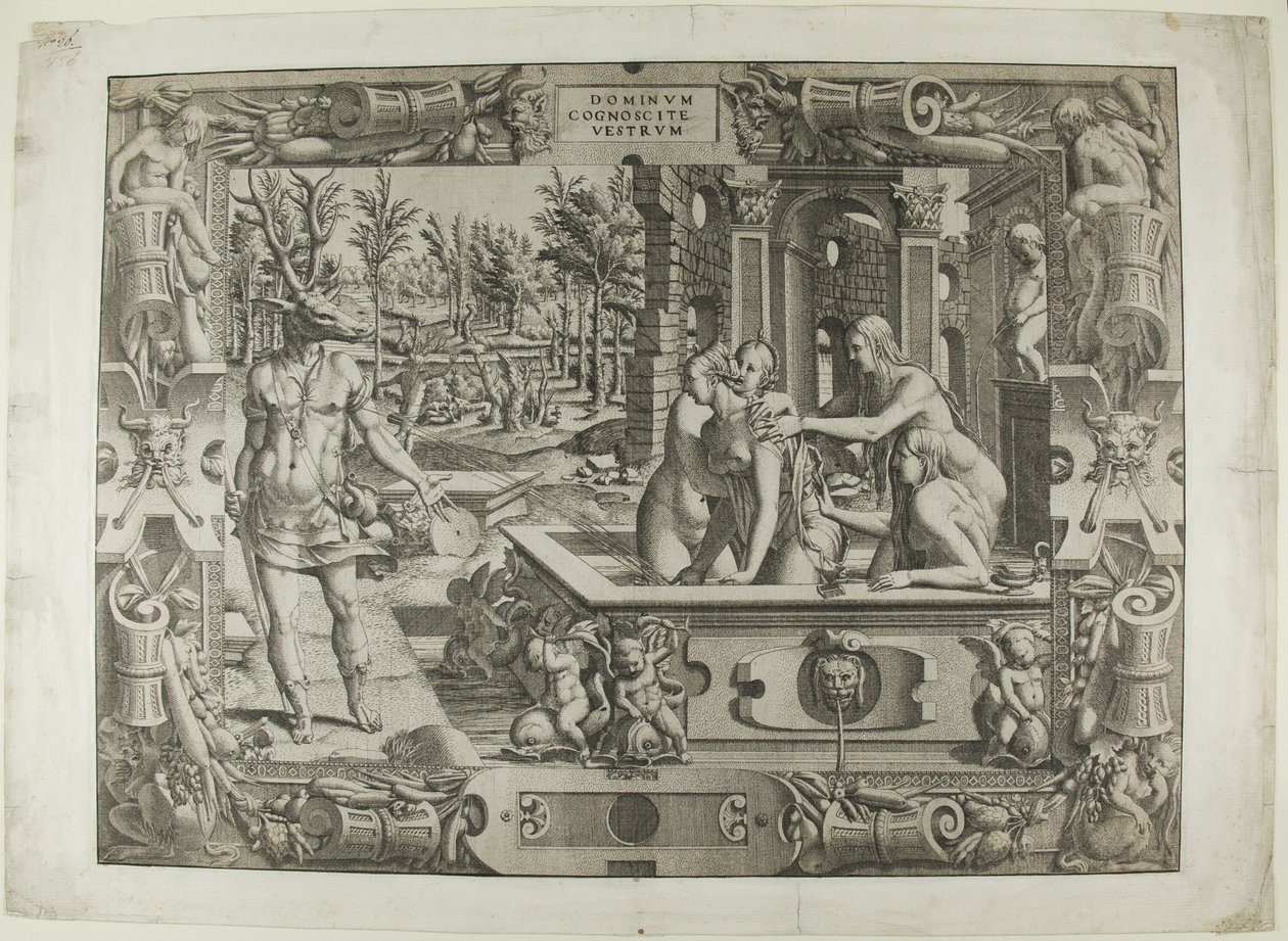 Diana i Acteon (metamorfoza Acteona) autorstwa Jean Mignon