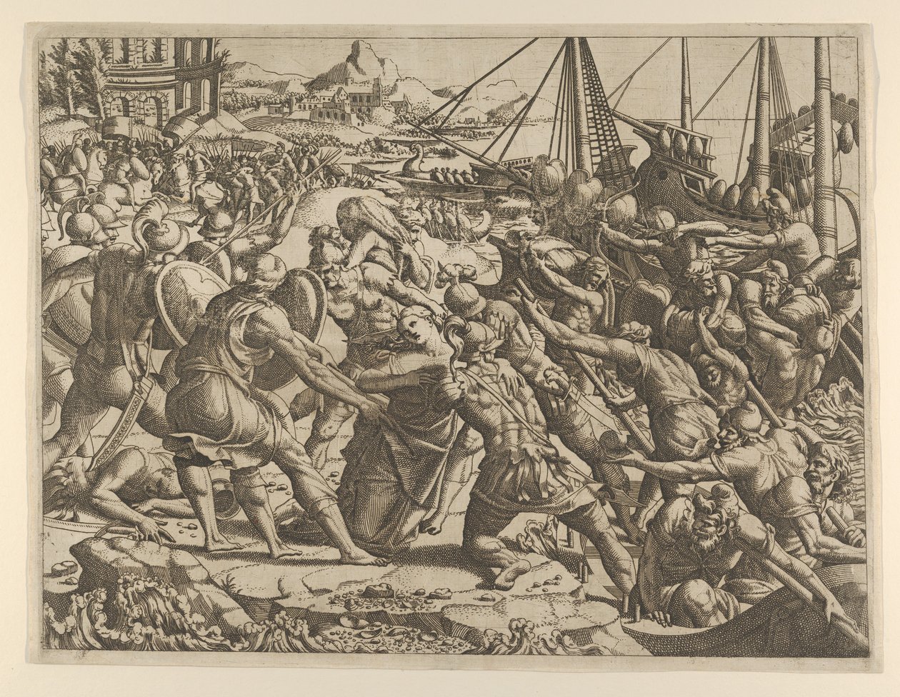 Porwanie Heleny, 1535-55. autorstwa Jean Mignon