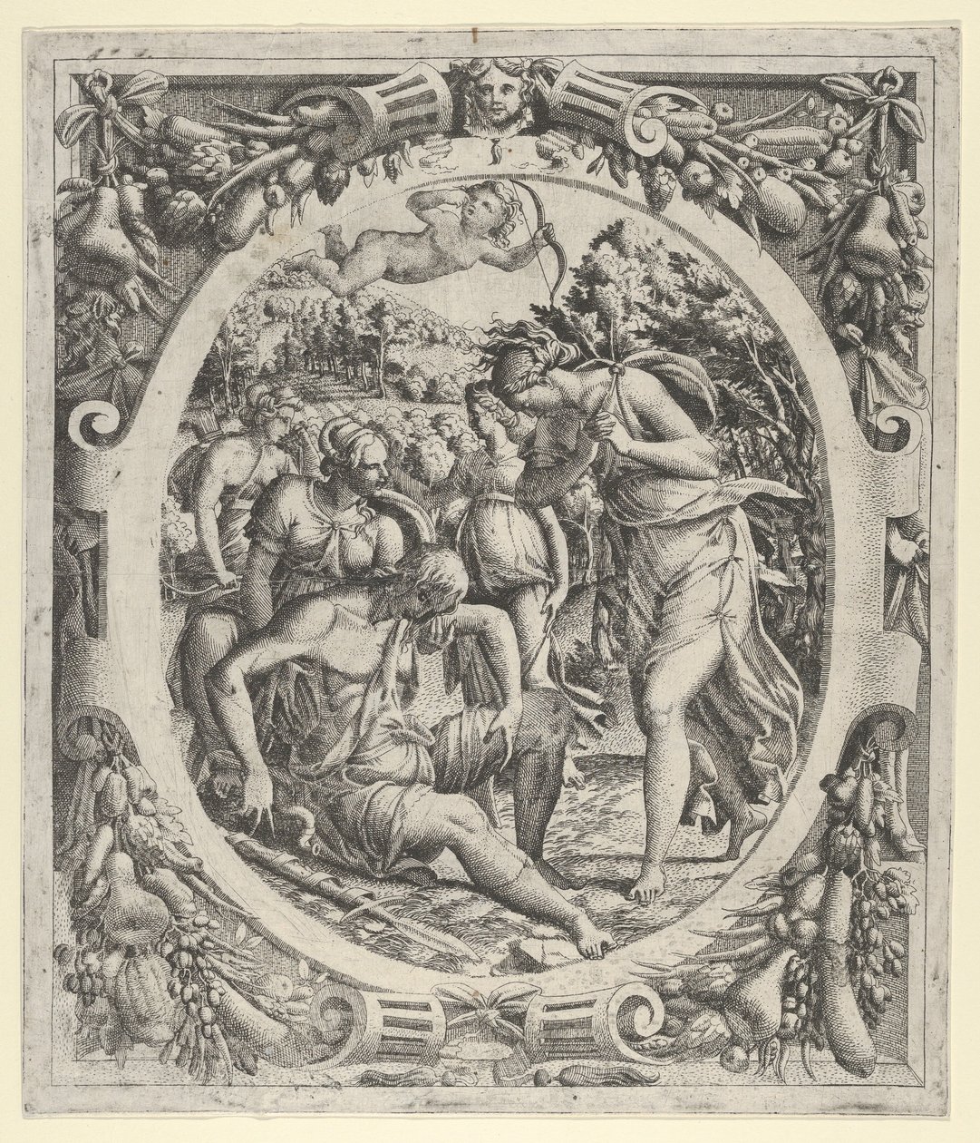 Śmierć Adonisa, 1535-55. autorstwa Jean Mignon