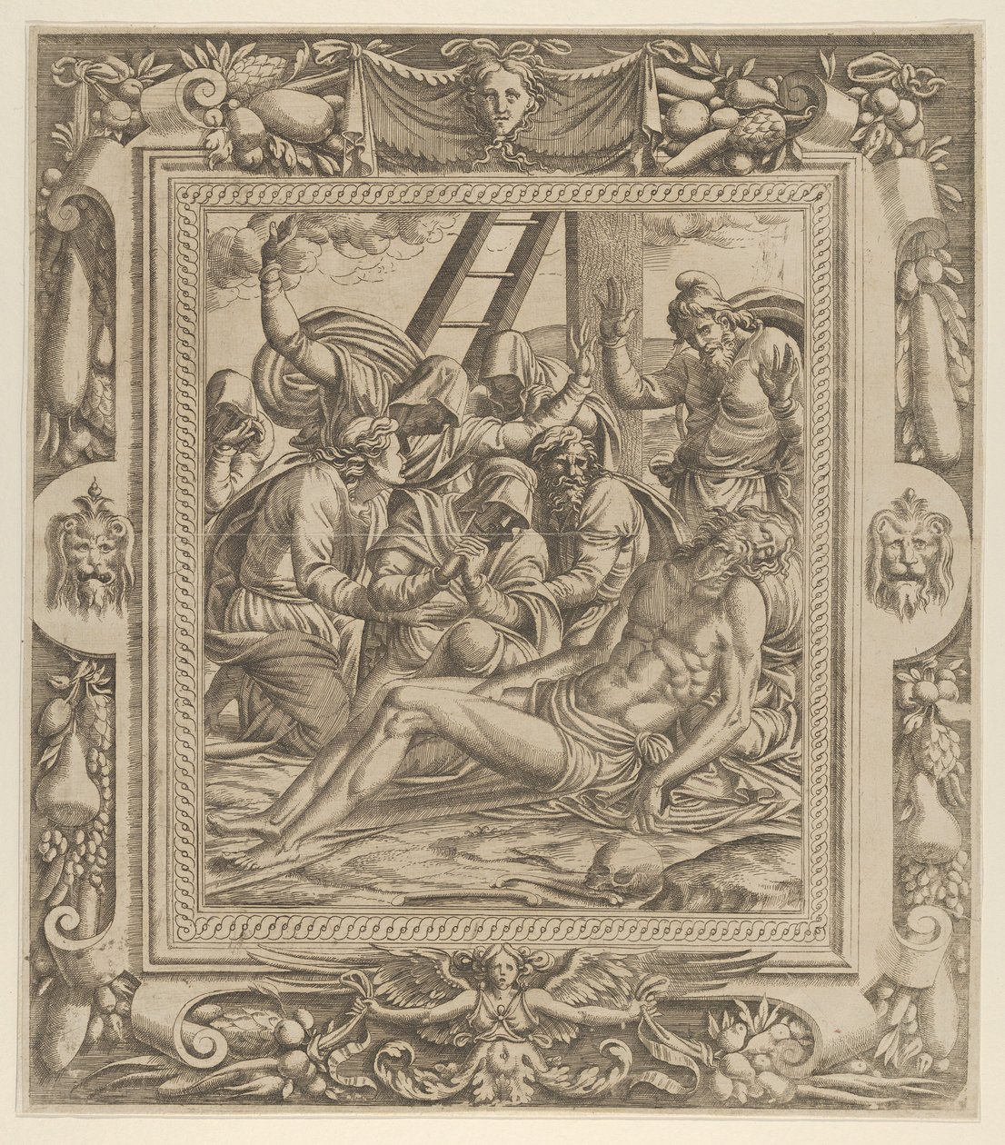 Opłakiwanie Chrystusa, 1535-55. autorstwa Jean Mignon