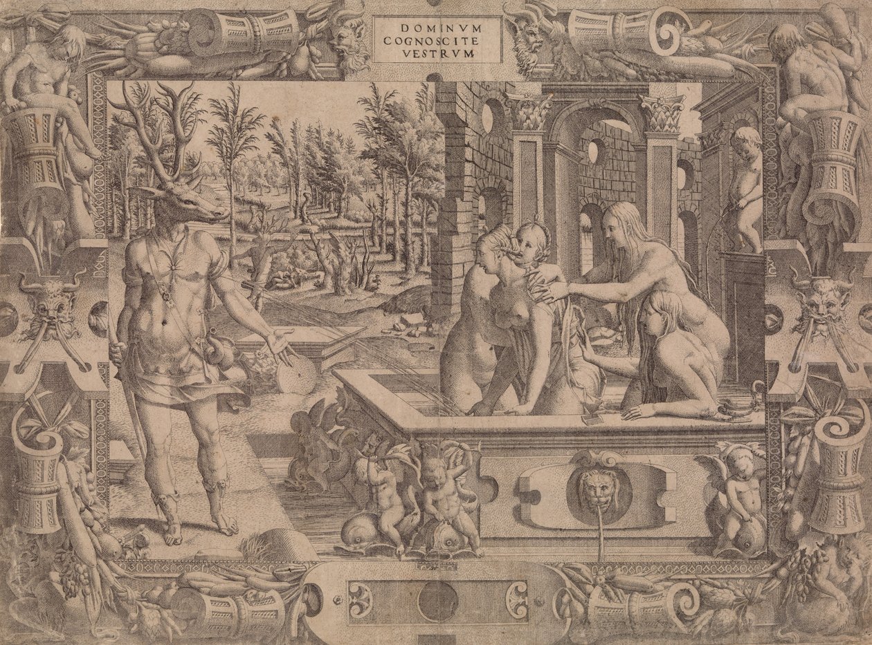 Metamorfoza Acteon, 1535-55. autorstwa Jean Mignon
