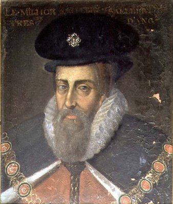 Portret Roberta Cecila (ok. 1563-1612) 1. hrabiego Salisbury i 1. wicehrabiego Cranborne (olej na panelu) autorstwa Jean Monier or Mosnier