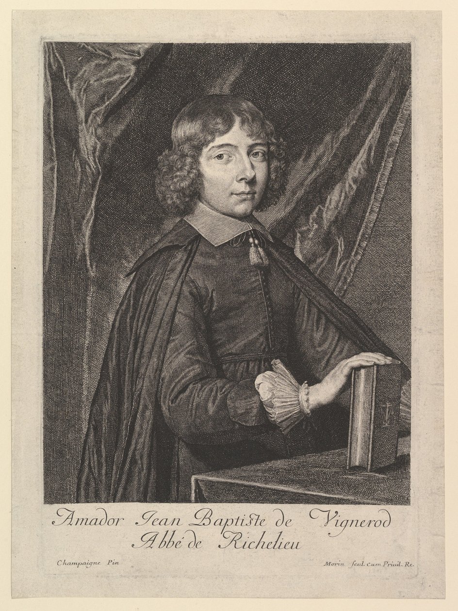 Amador Jean-Baptiste de Vignerod, Abbe de Richelieu. autorstwa Jean Morin