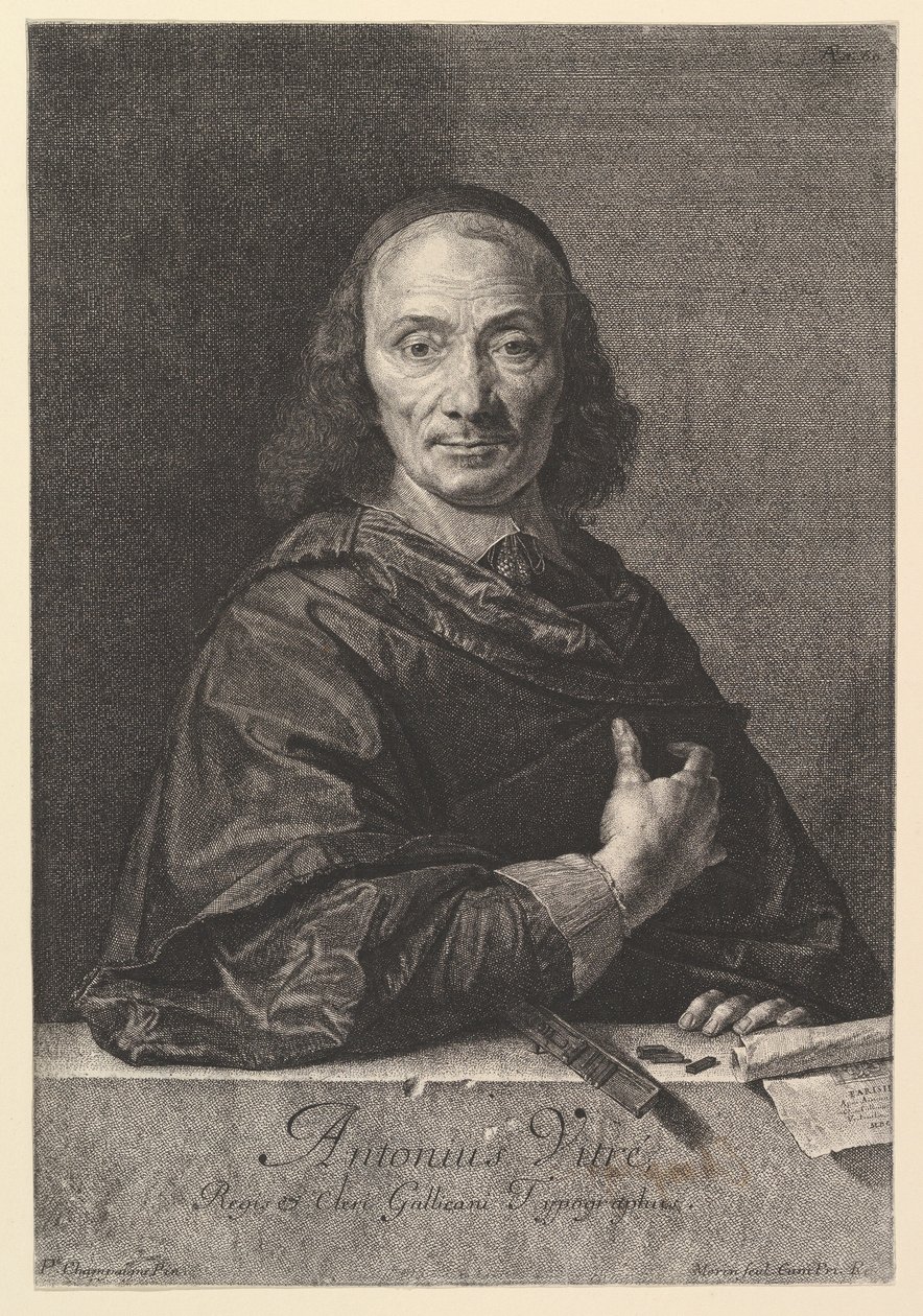 Antoine Vitre, typrograf króla. autorstwa Jean Morin