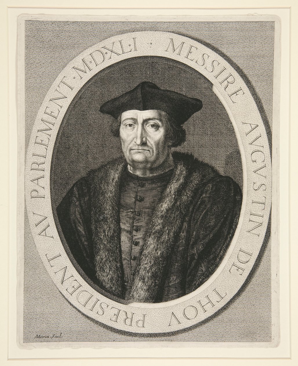 Augustin de Thou, przewodniczący parlamentu paryskiego od 1535 do 1544 r autorstwa Jean Morin