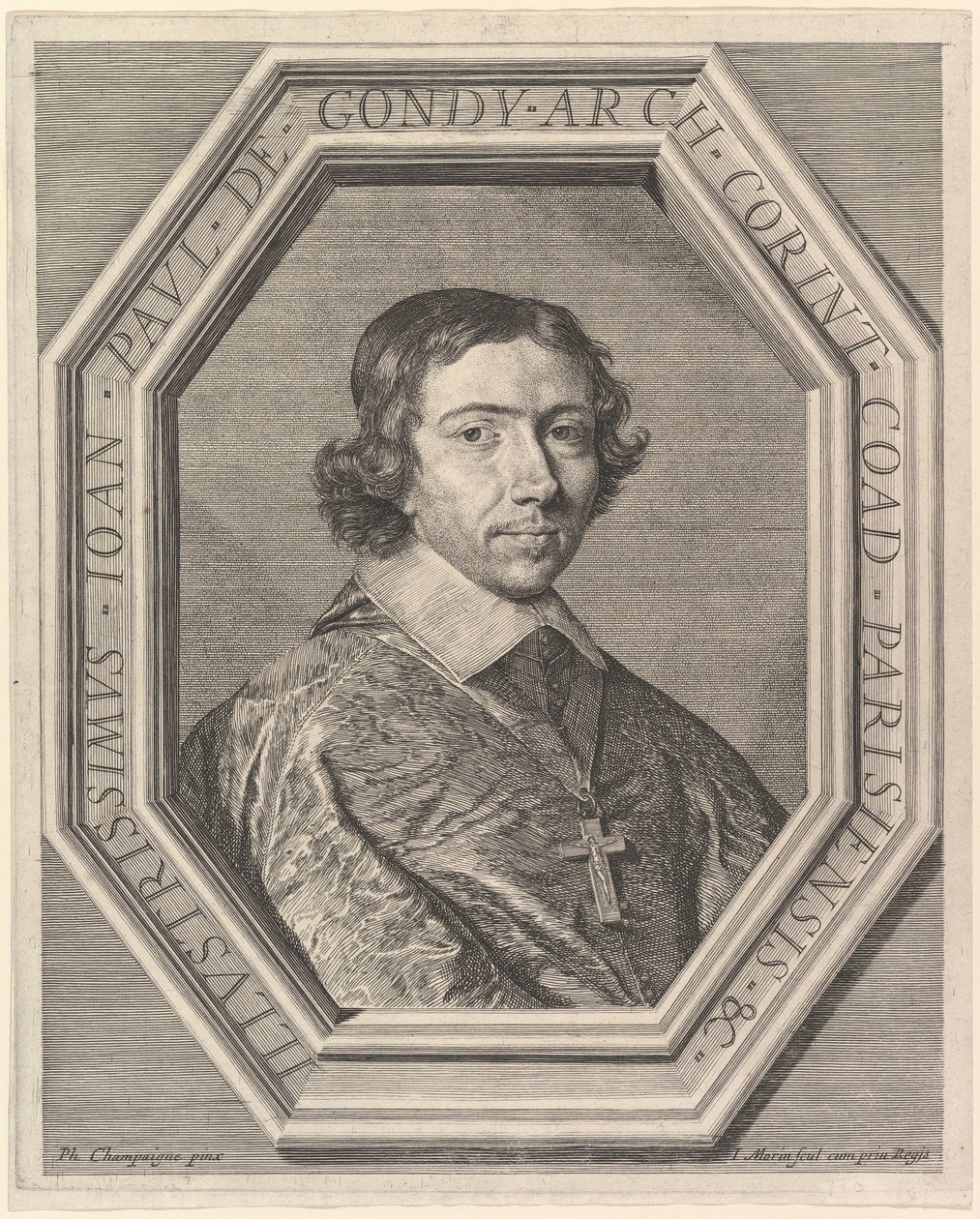 Jean-Francois-Paul de Gondy, koadiutor arcybiskupa Paryża, przyszły kardynał Retz. autorstwa Jean Morin