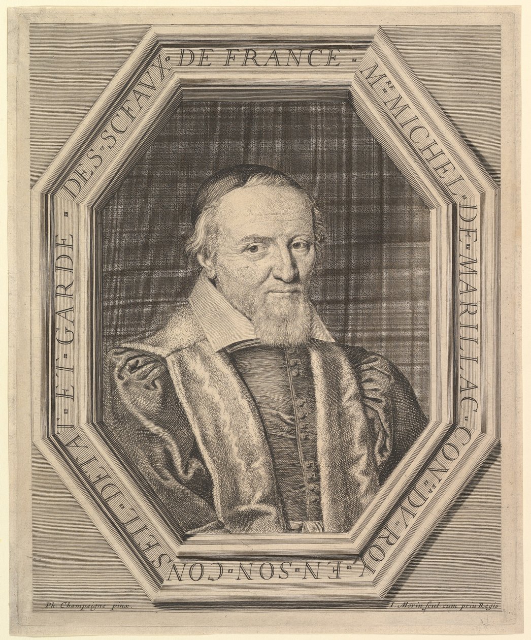 Michel de Marillac, radca stanu i strażnik pieczęci, XVII wiek. autorstwa Jean Morin