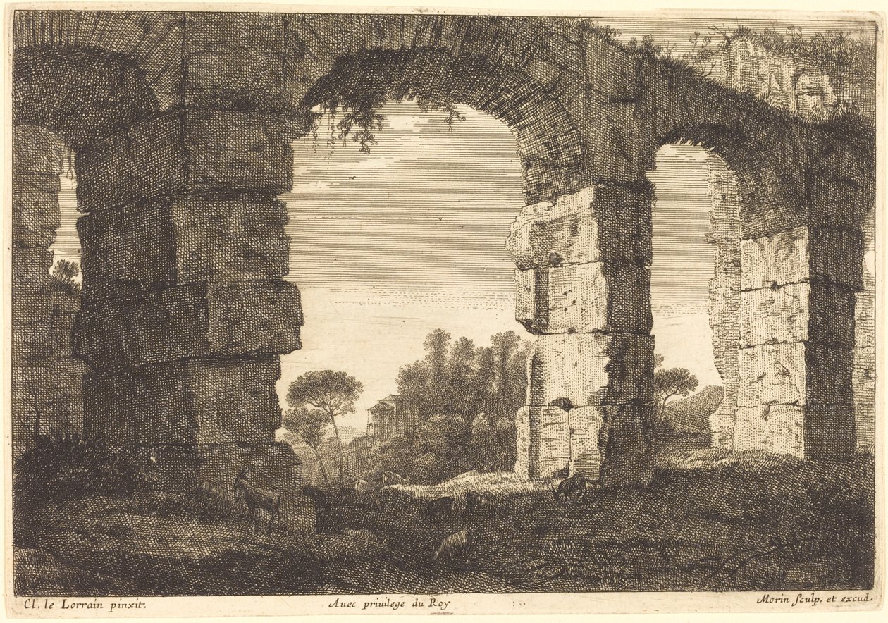 Ruiny Akweduktu autorstwa Jean Morin after Claude Lorrain