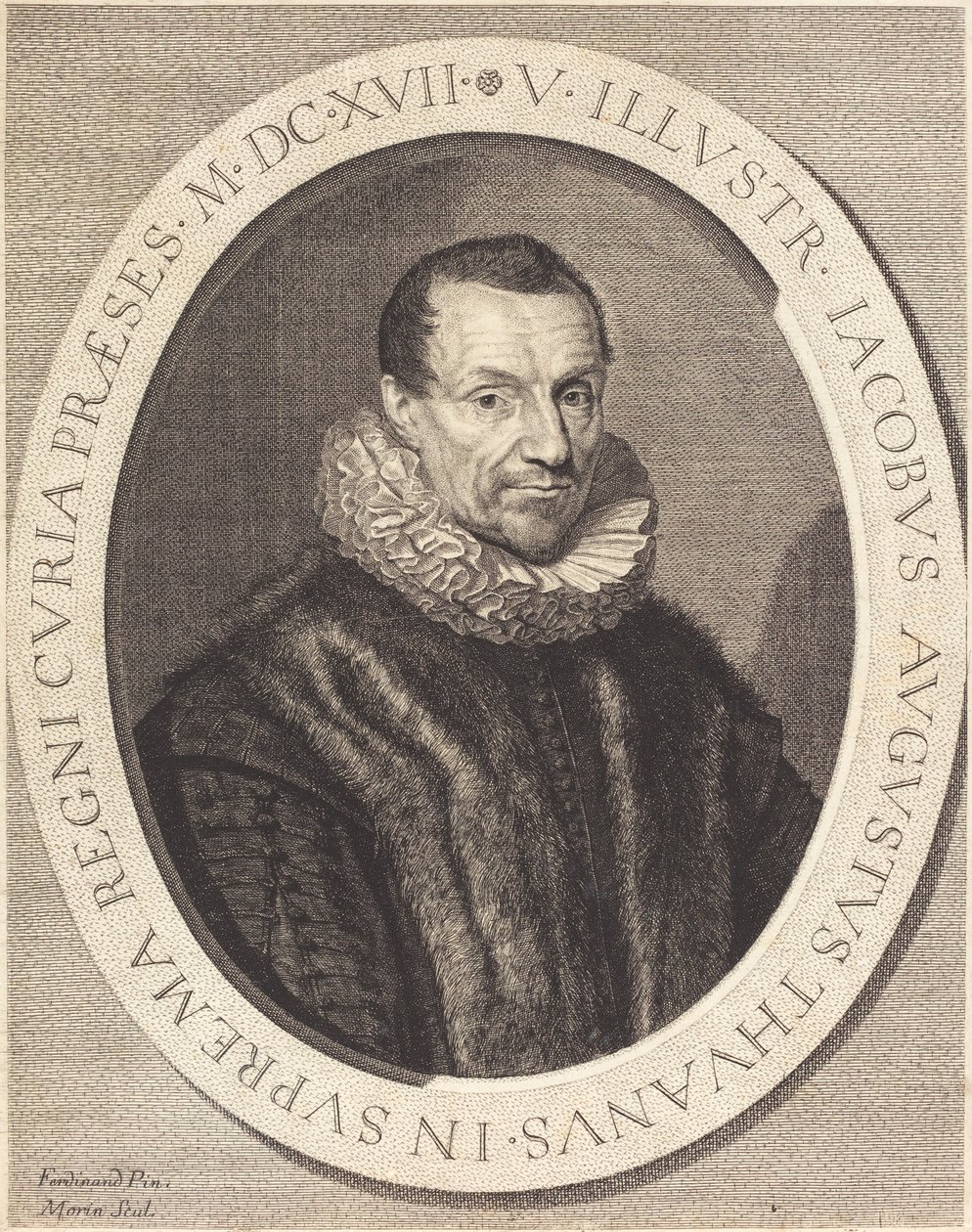 Jacques Auguste de Thou autorstwa Jean Morin after Louis Elle I