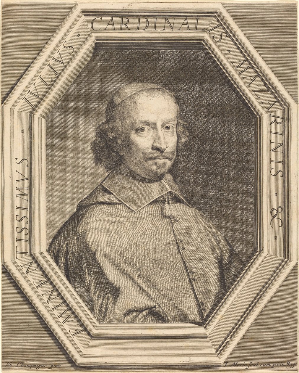 Kardynał Mazarin autorstwa Jean Morin after Philippe de Champaigne