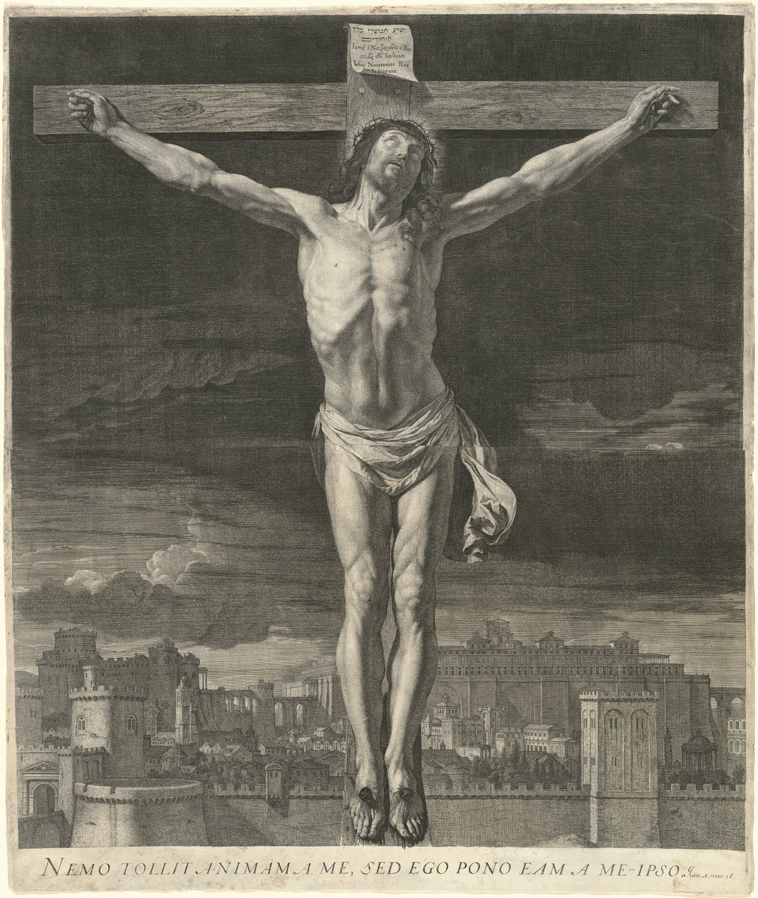 Chrystus umiera na krzyżu autorstwa Jean Morin, after Philippe de Champaigne