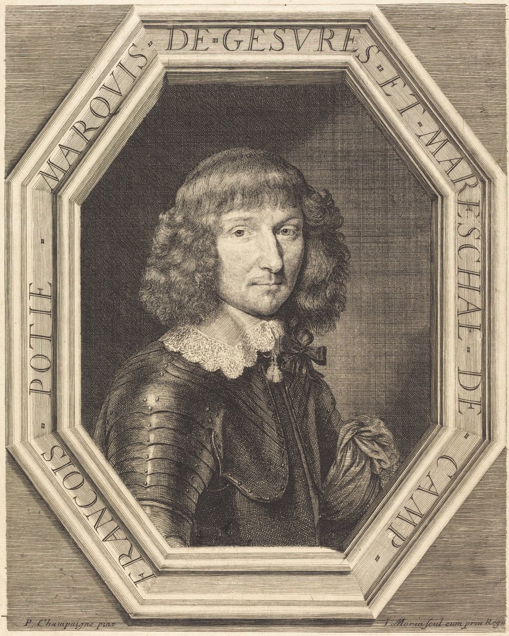 Francois Potier, markiz Gesvres autorstwa Jean Morin after Philippe de Champaigne