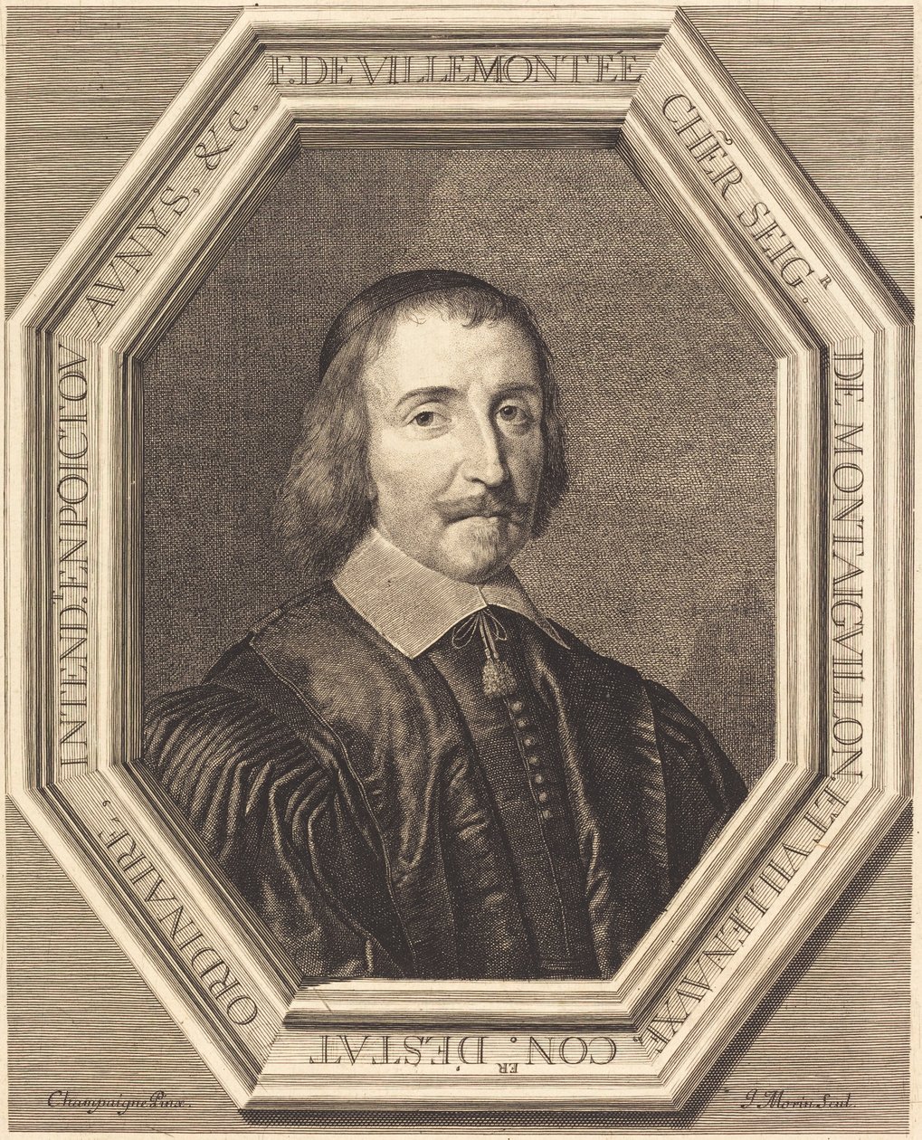 Francois de Villemontee autorstwa Jean Morin after Philippe de Champaigne