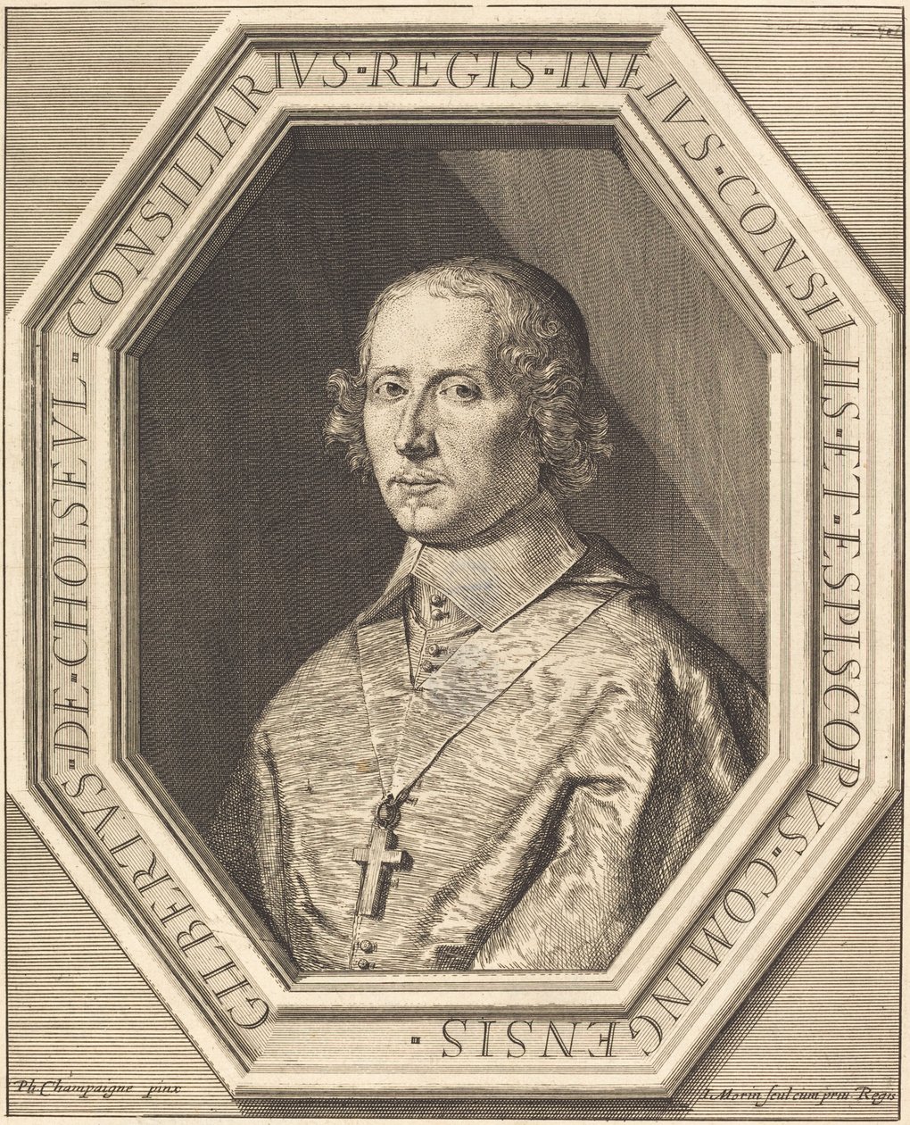 Gilbert de Choiseul du Plessis Praslin autorstwa Jean Morin after Philippe de Champaigne
