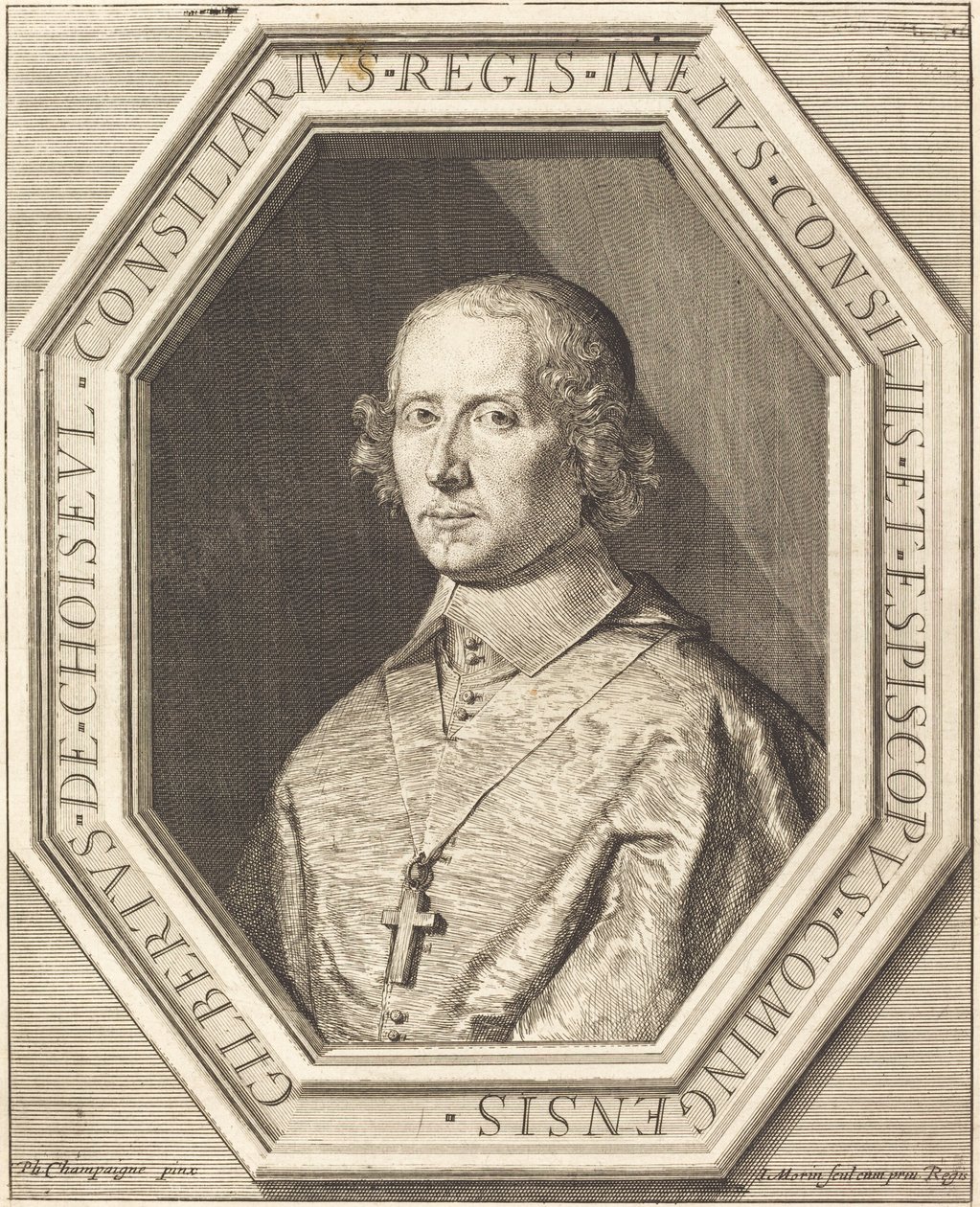 Gilbert de Choiseul du Plessis Praslin autorstwa Jean Morin after Philippe de Champaigne