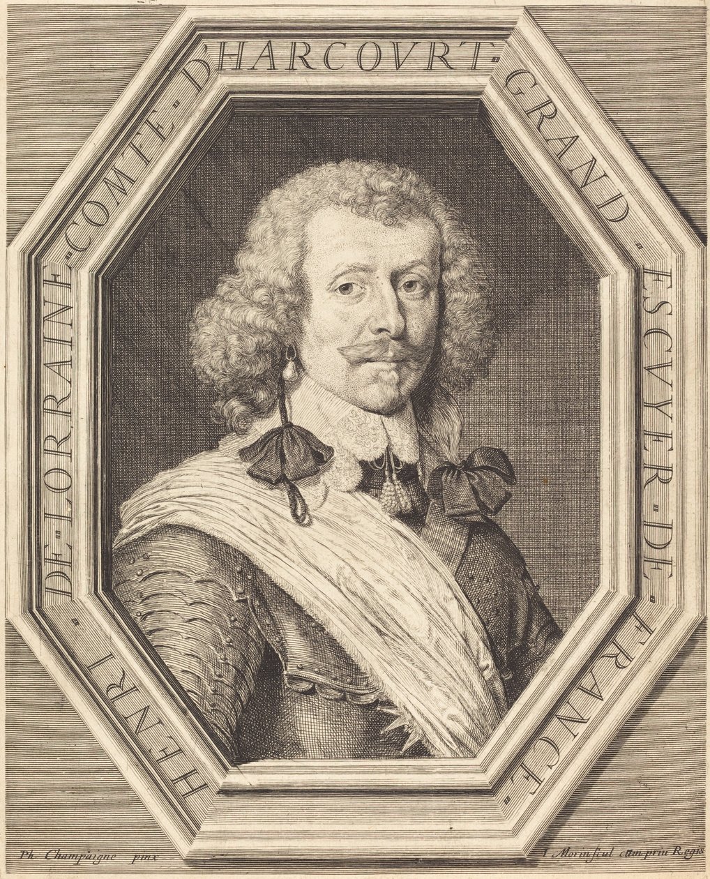 Henryk z Lotaryngii, hrabia Harcourt autorstwa Jean Morin after Philippe de Champaigne