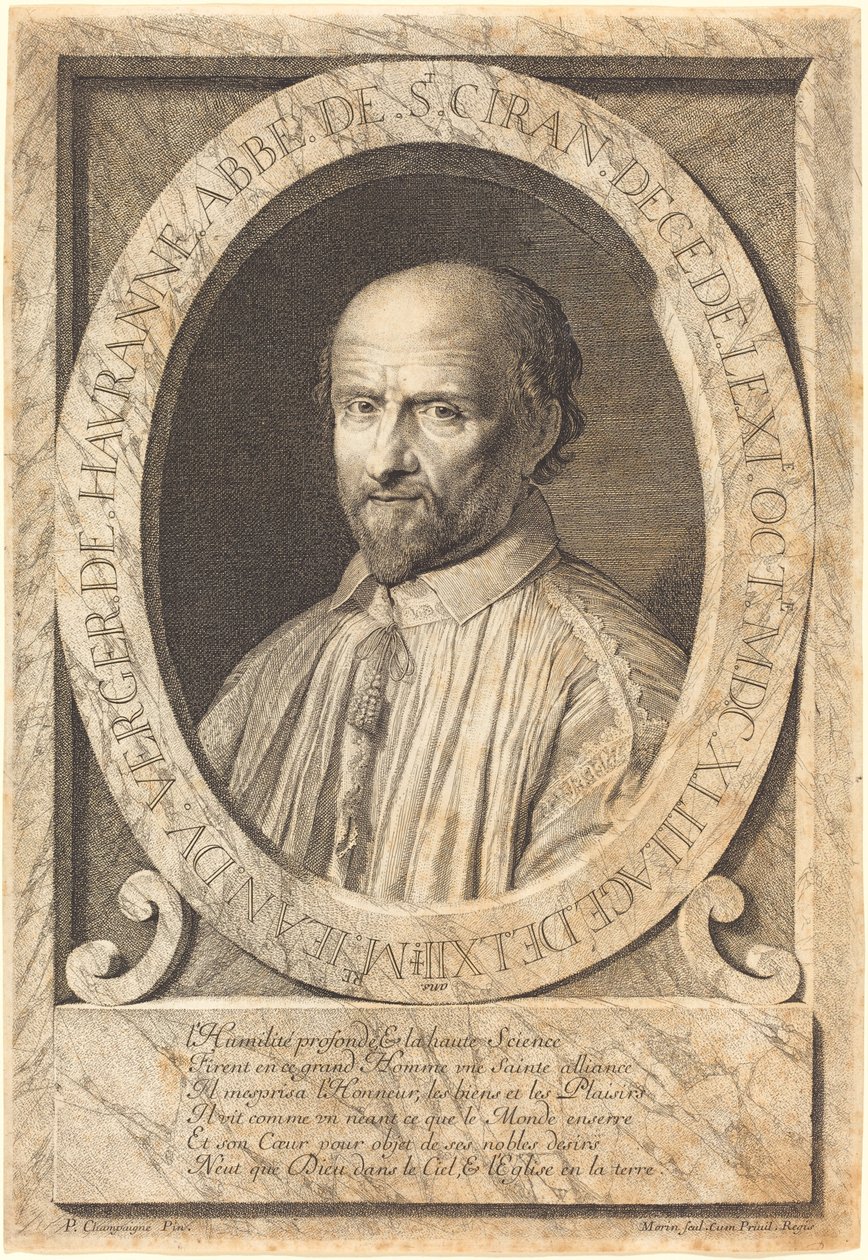 Jean du Verger de Hauranne autorstwa Jean Morin after Philippe de Champaigne