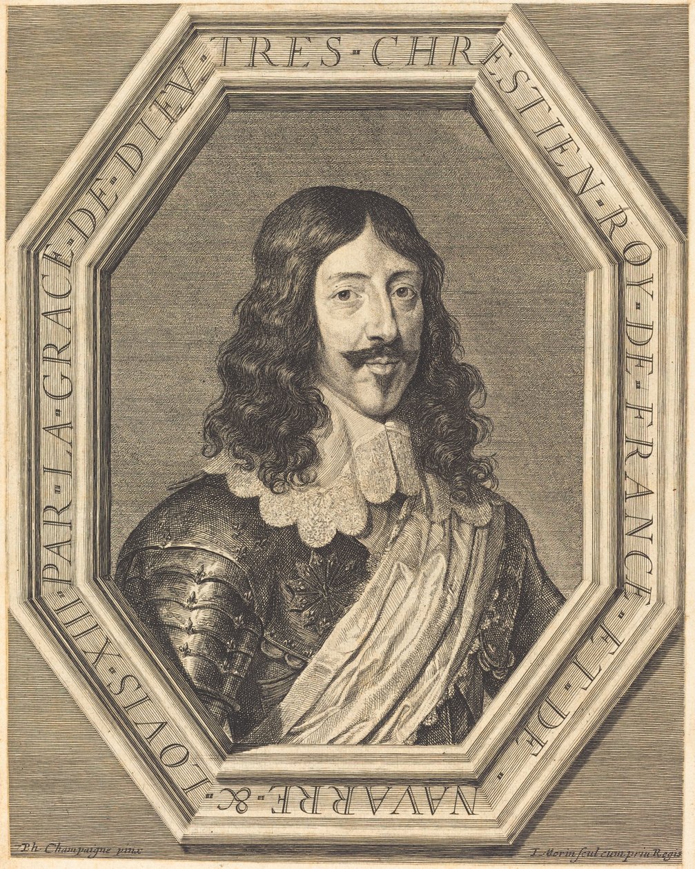 Ludwik XIII autorstwa Jean Morin after Philippe de Champaigne