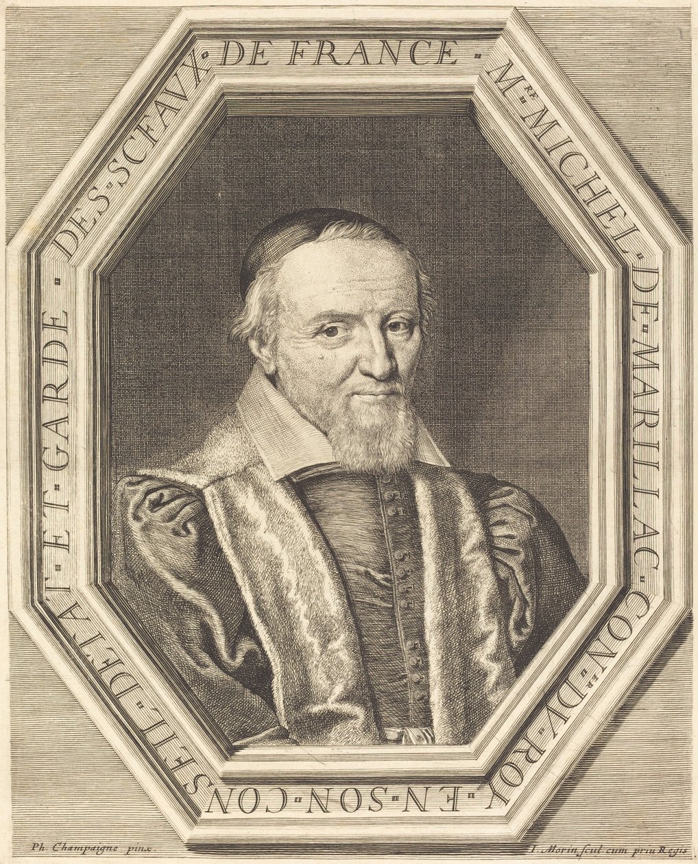 Michel deMarillac autorstwa Jean Morin after Philippe de Champaigne