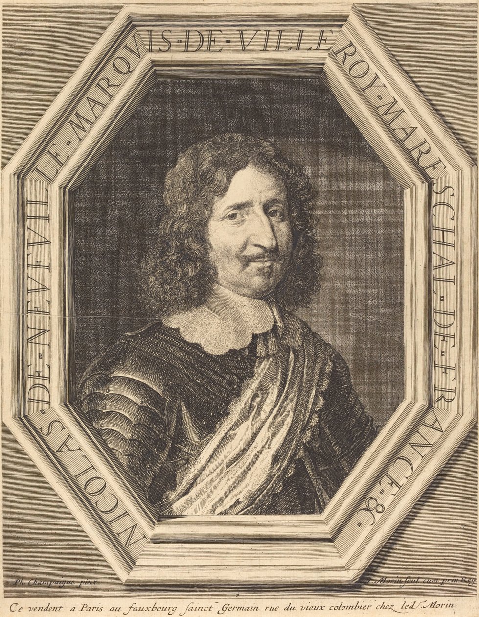 Nicholas de Neufville, markiz Villeroy autorstwa Jean Morin after Philippe de Champaigne