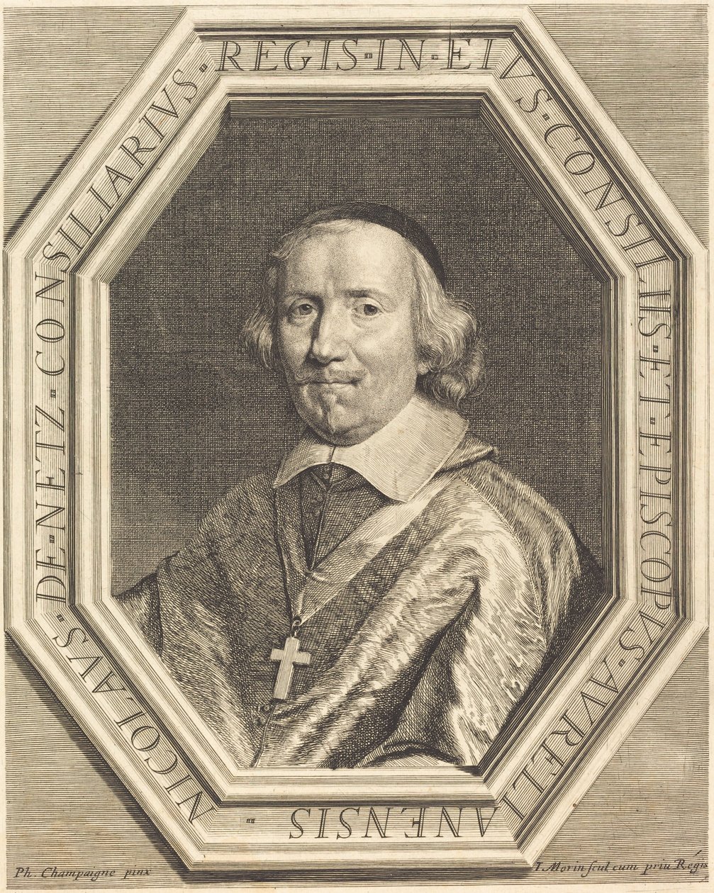 Nicolas de Netz autorstwa Jean Morin after Philippe de Champaigne
