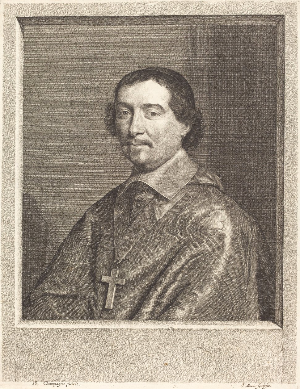 Pierre Berthier autorstwa Jean Morin after Philippe de Champaigne