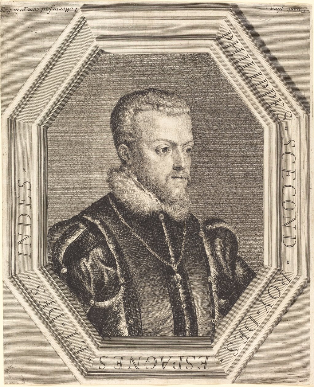 Filip II, król Hiszpanii autorstwa Jean Morin after Titian