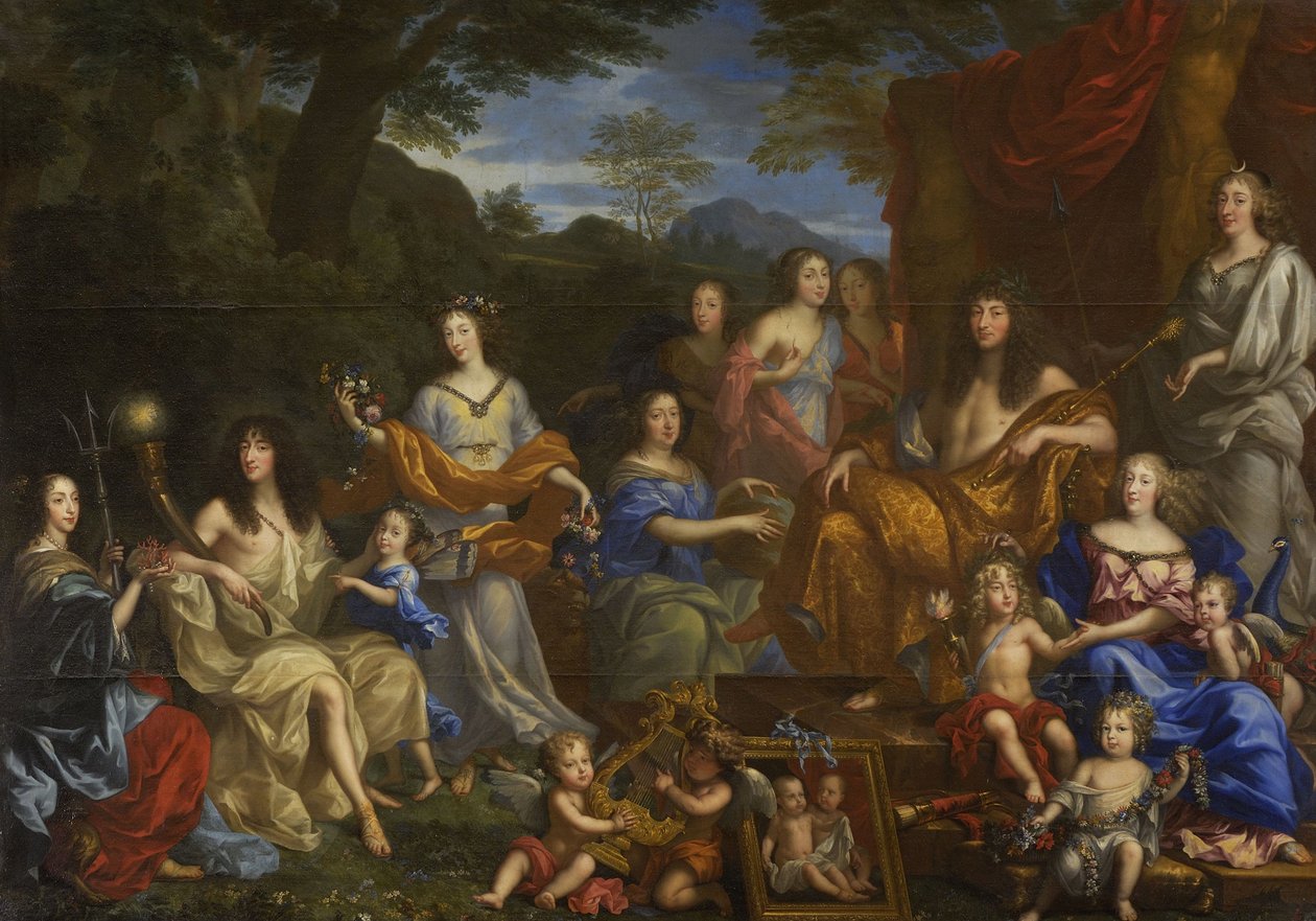 Ludwik XIV i rodzina królewska, 1670 autorstwa Jean Nocret