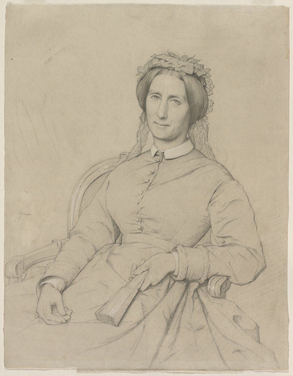 Madame Hippolyte Flandrin Aimée Ancelot, 1869. autorstwa Jean Paul Flandrin